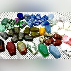 Mini Coffins carved from natural stone